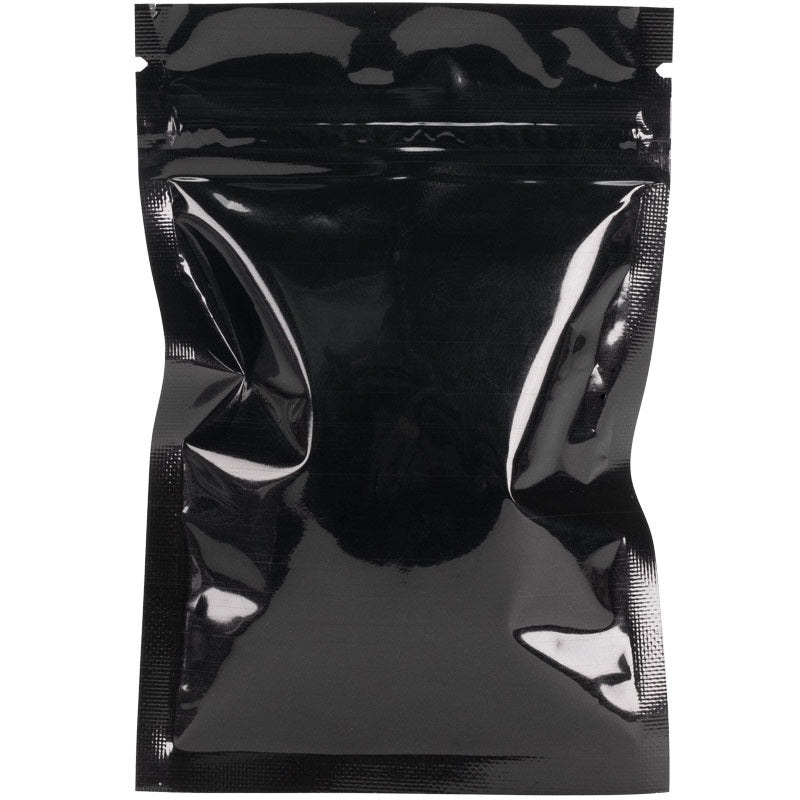 Bulk 1 Gram Black/Clear - Smell Proof Resealable Zip Bags - Wholesale