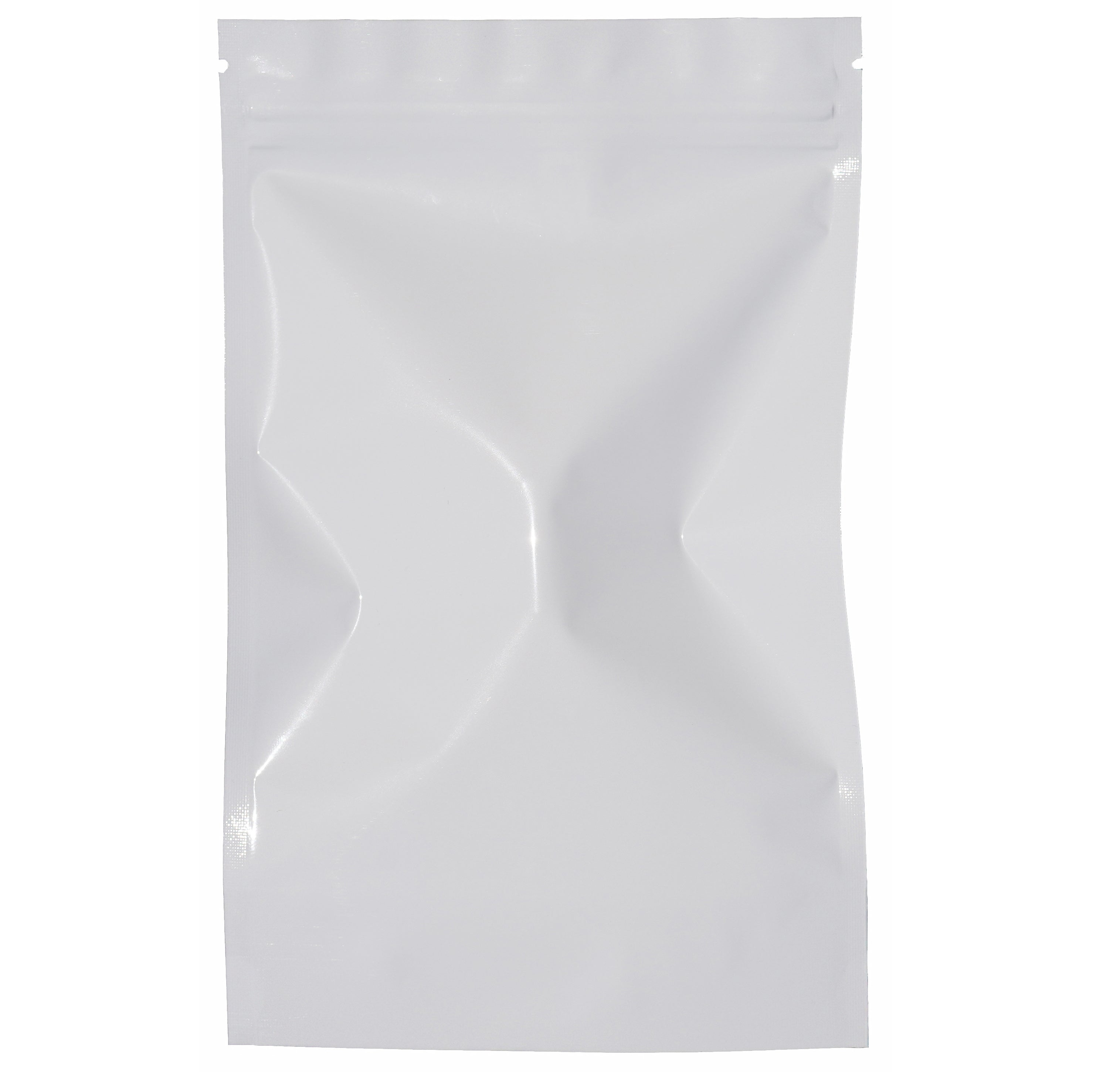 1/8oz Mylar Bags - White / Clear