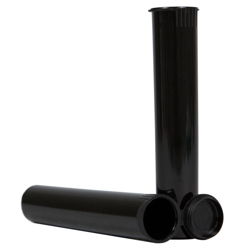 Child Resistant 98mm Black Cylinder Tube - 1 WEEK LEAD