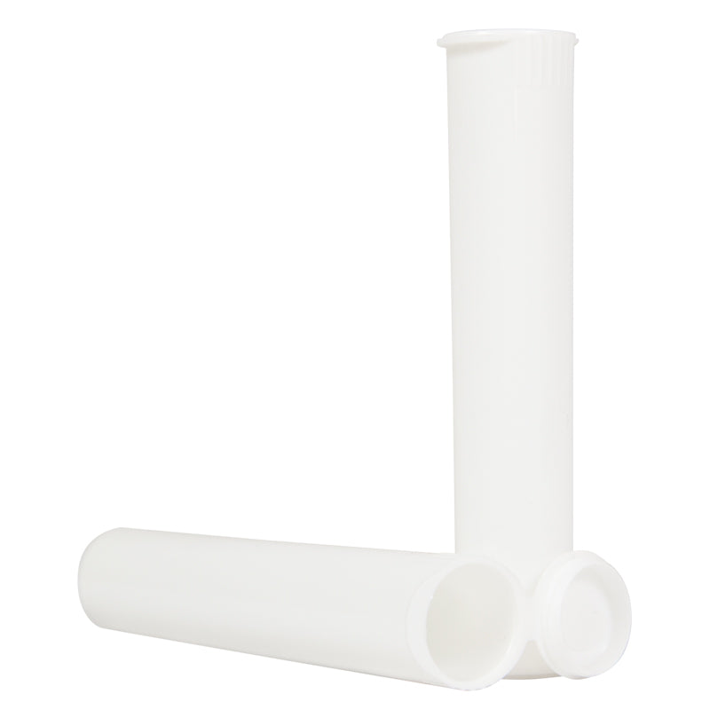 Child Resistant 116mm White Cylinder Tube - 1 WEEK LEAD